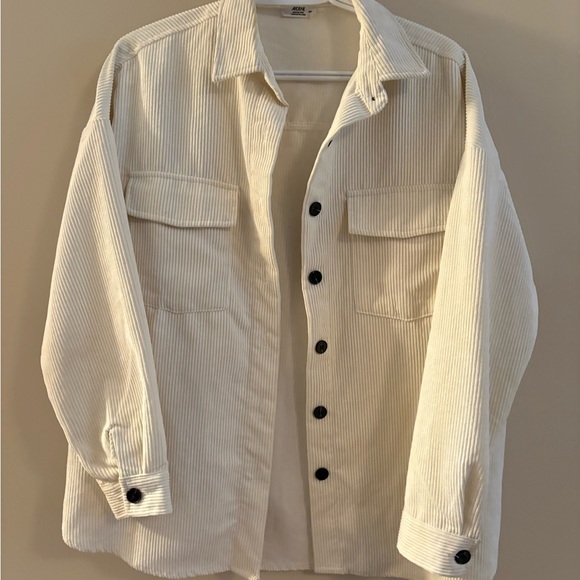 Ardene Cream Corduroy Button Down Shirt / Jacket / Schaket - Picture 1 of 2